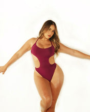 Load image into Gallery viewer, Merlot Cut-Out One Piece