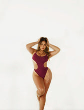 Load image into Gallery viewer, Merlot Cut-Out One Piece